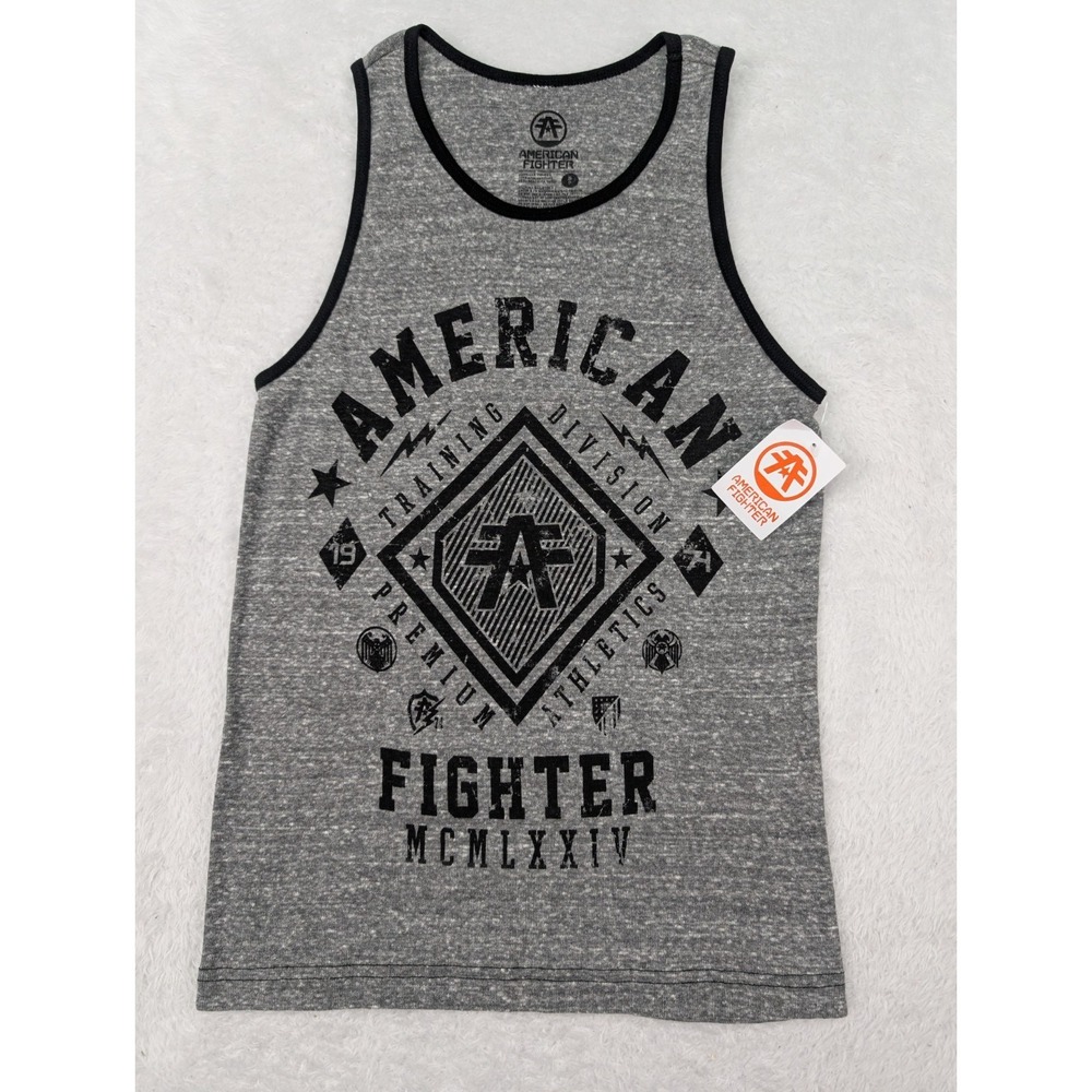 American Fighter Kendall Tank Top Men's S Grey/Black Shirt FM3318 New!